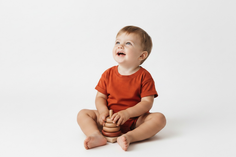 Why the Solid Burnt Orange Bubble Bamboo Viscose Bodysuit Is a Must-Have for Your Baby's Wardrobe
