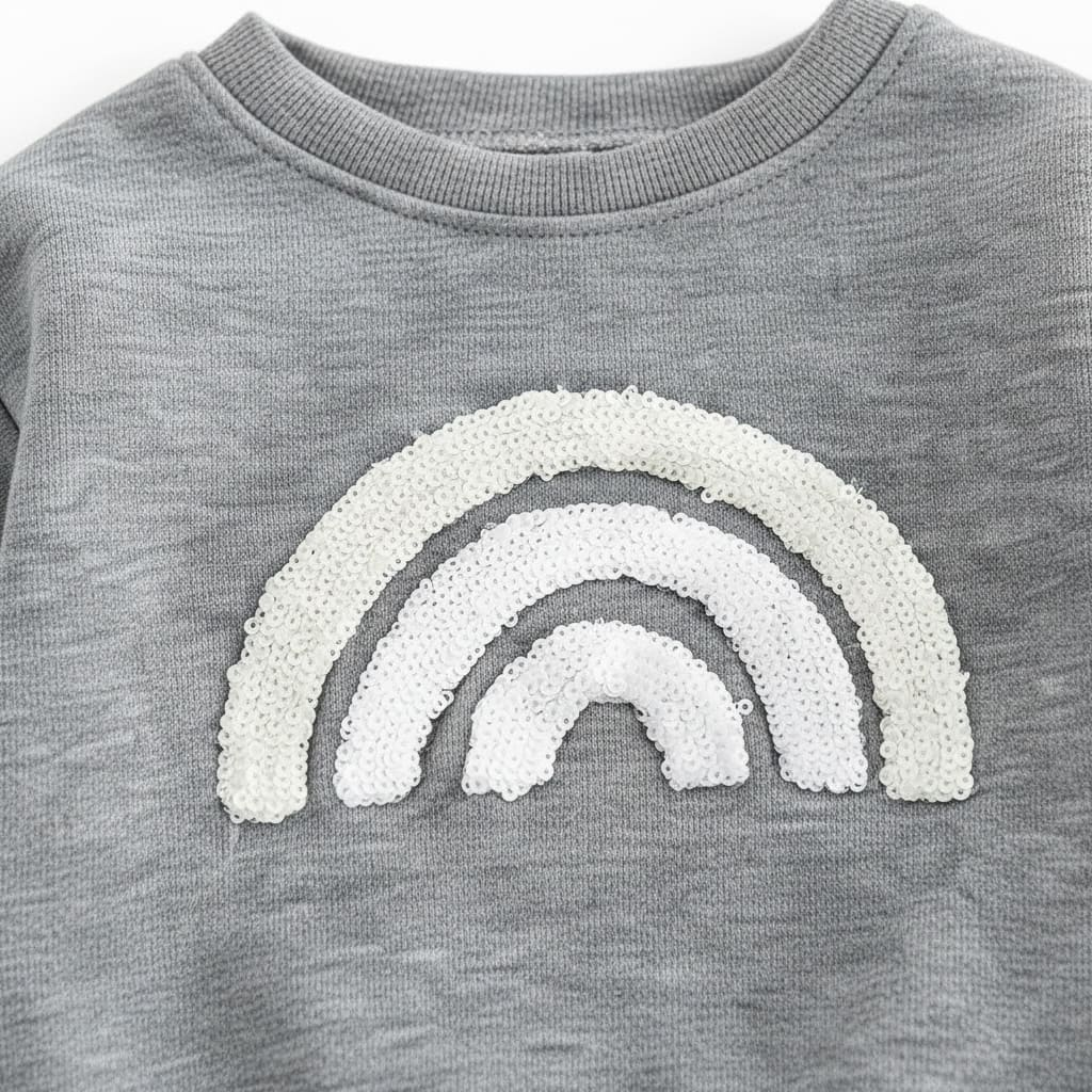Grey and White Rainbow 2 Piece Jogger Set for Boys