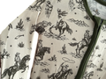 Bamboo Viscose Rodeo and Western Beige/Army green Zipper Pajamas for Boys