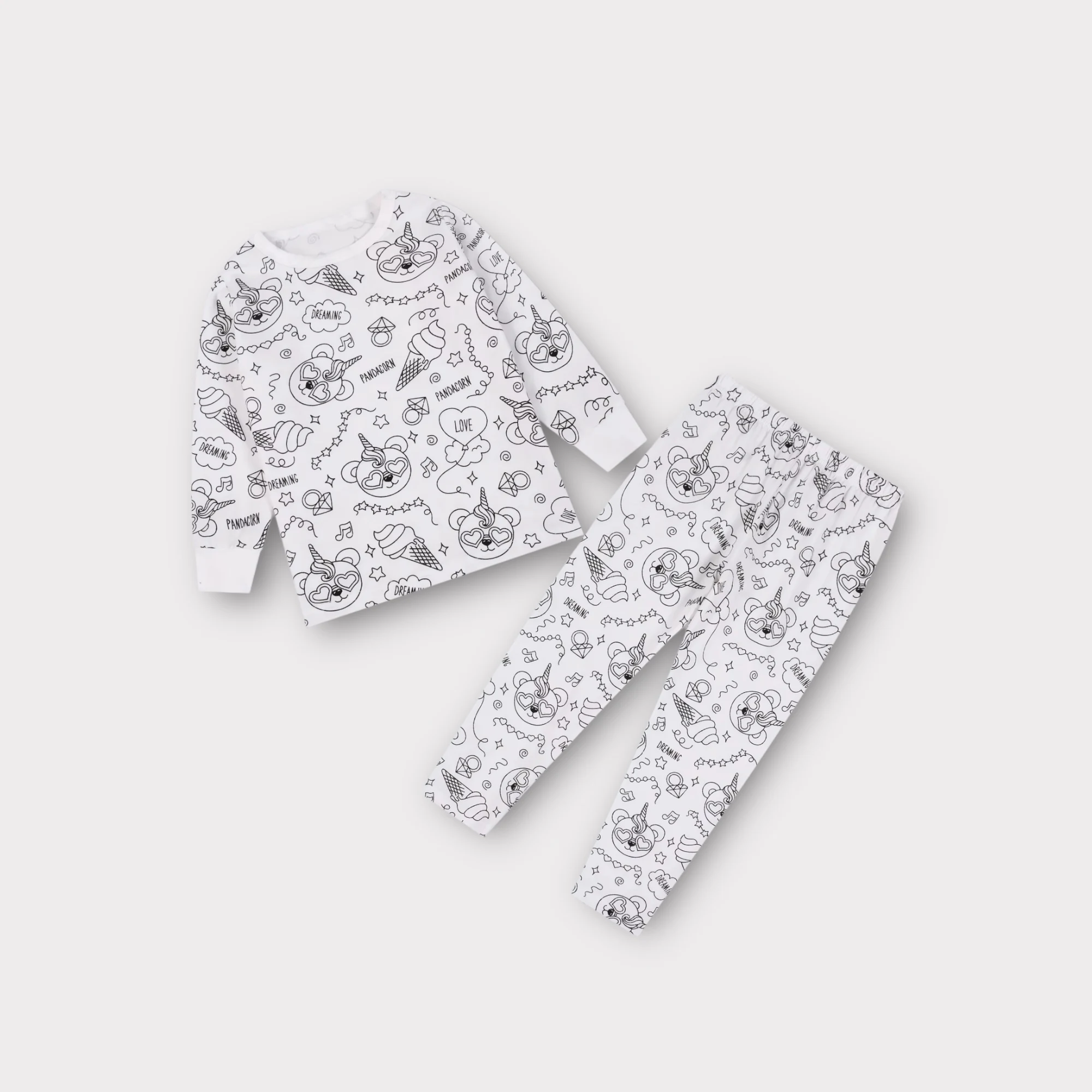 “Color Me In” 2 Piece Pajamas Set