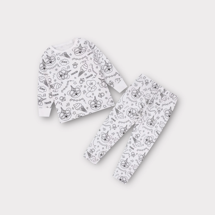 “Color Me In” 2 Piece Pajamas Set