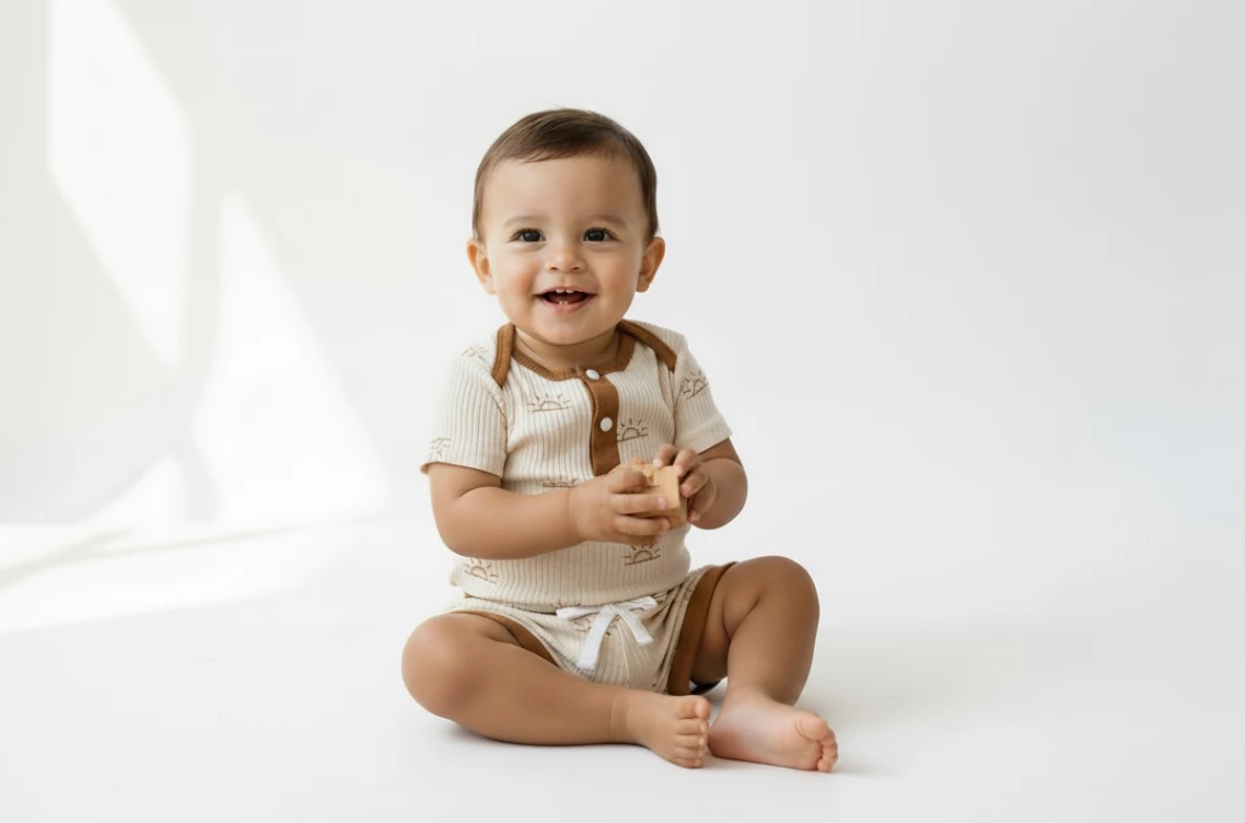 Apricot Sunset Two Piece Set for Boys image 0