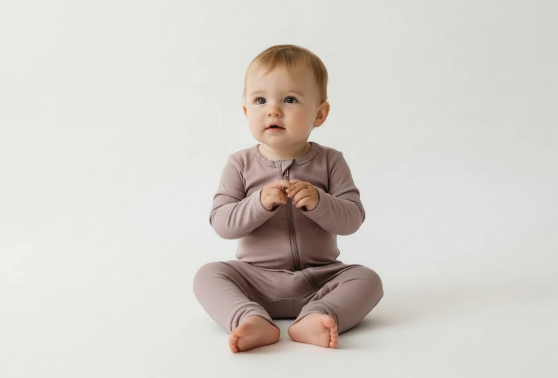 Solid Purple Bamboo Viscose Zip Up Sleeper image 0