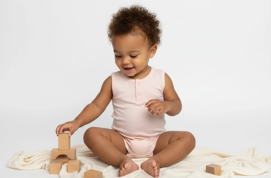 Short Sleeve Bamboo Bodysuit Pink