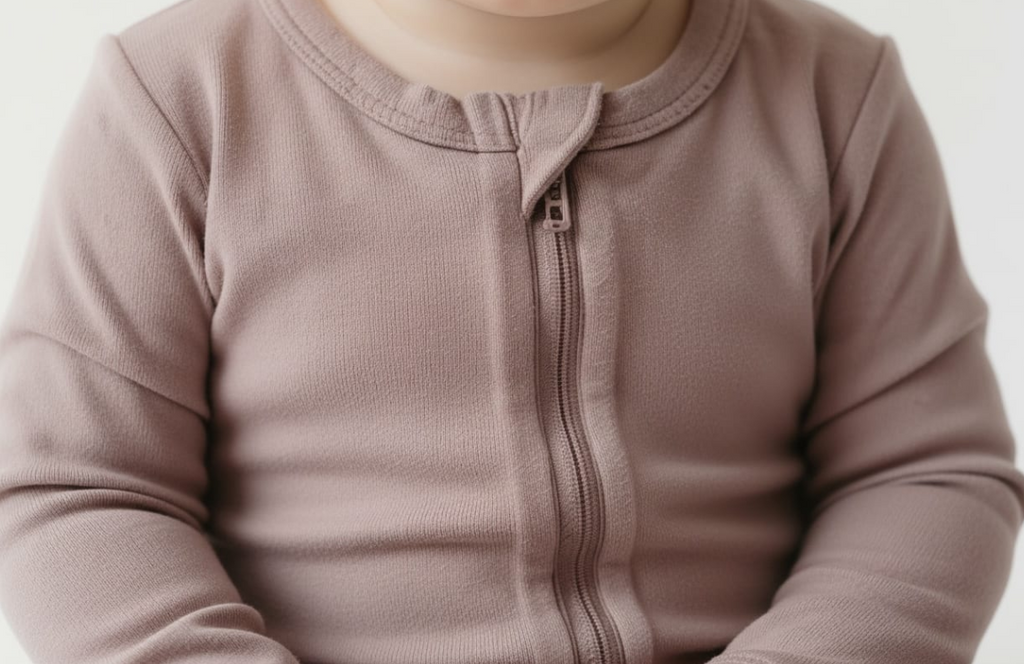 Solid Purple Bamboo Viscose Zip Up Sleeper image 2