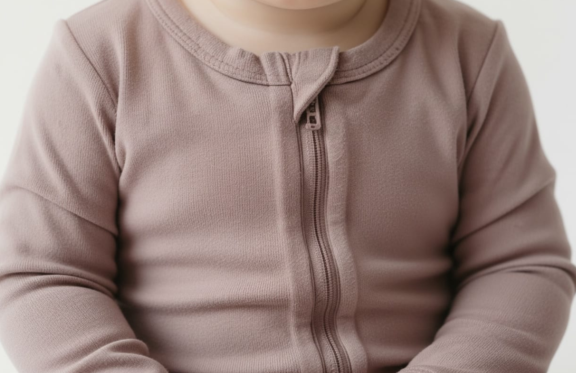 Solid Purple Bamboo Viscose Zip Up Sleeper image 2