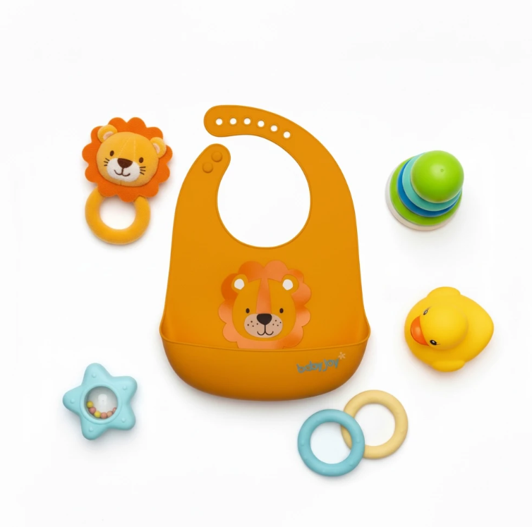 Lion Silicone Yellow Bib