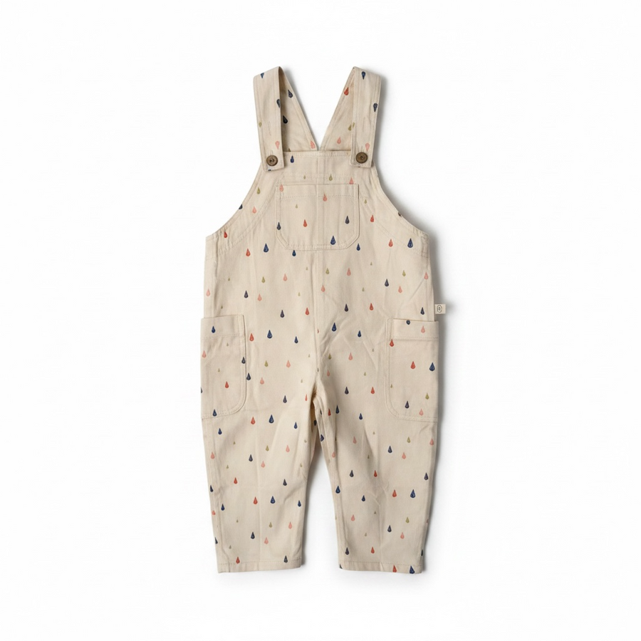 Beige Waterdrop Overalls
