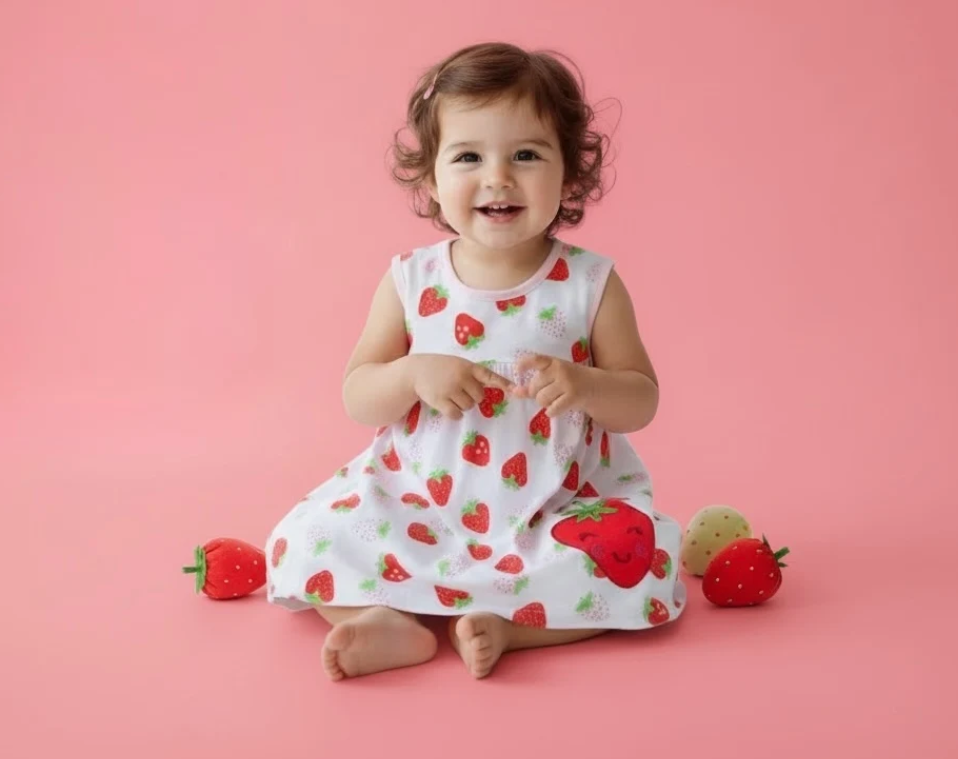 White Very Berry Baby Outfit – Soft & Stylish image 0