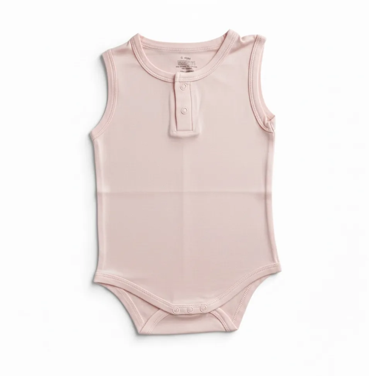 Short Sleeve Bamboo Bodysuit Pink image 1