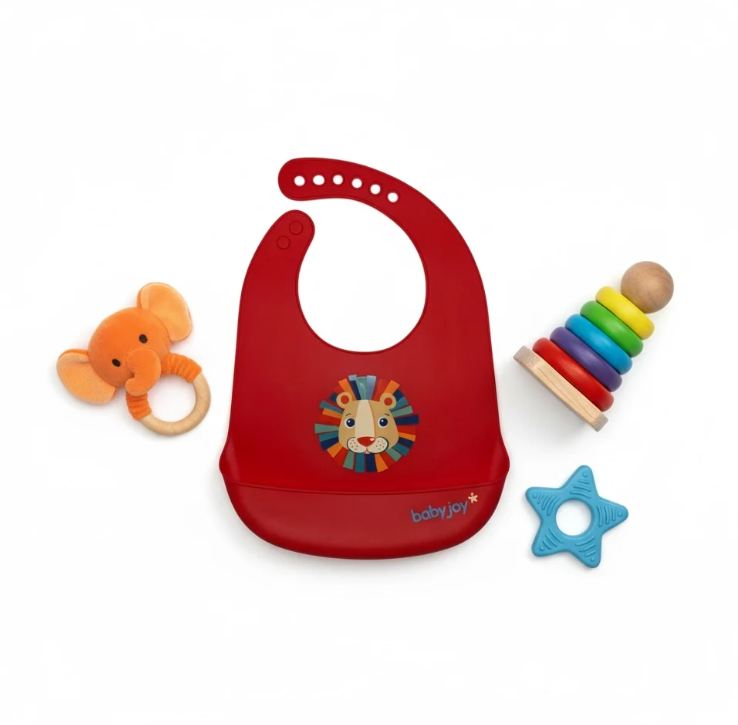 Lioness Red Silicone Bib