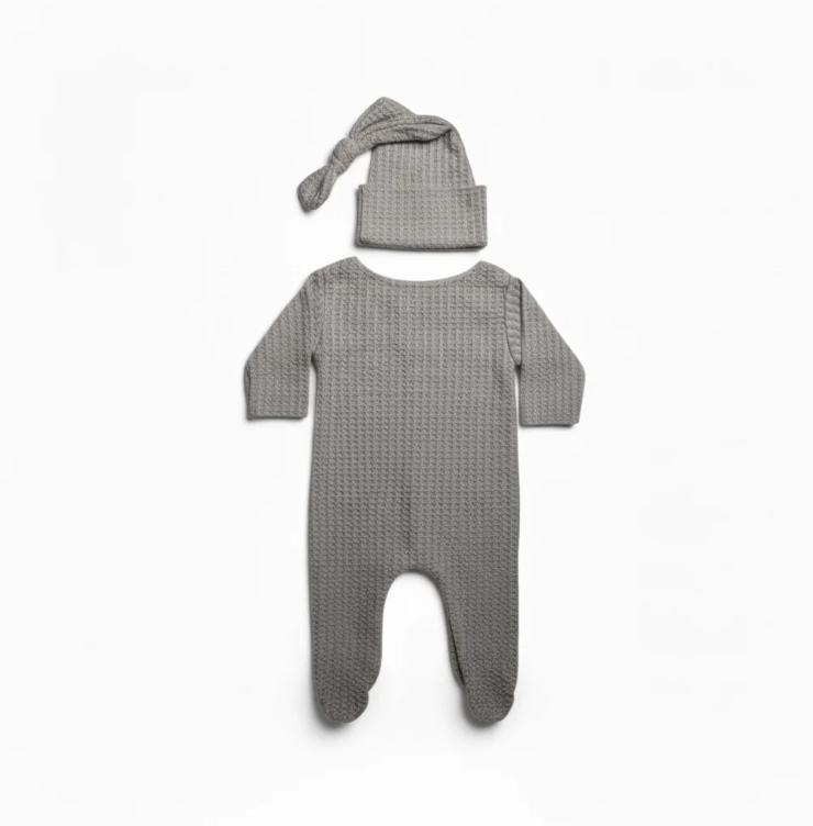 Newborn Waffle Jumpsuit for Boys image 2