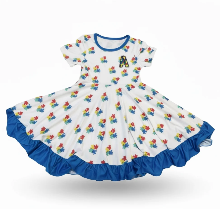 Autism Awareness Dresses for Girls image 1