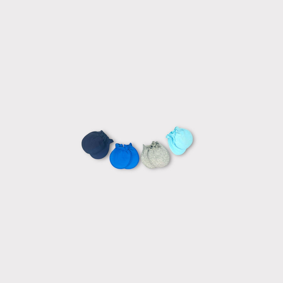 Infant Mittens 4-Pack – Soft Scratch Mittens for Newborns