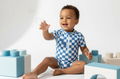 Blue Checkered Swimsuit for Boys image 0