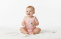 Powder Pink Polkadot Bodysuit for Girls image 0