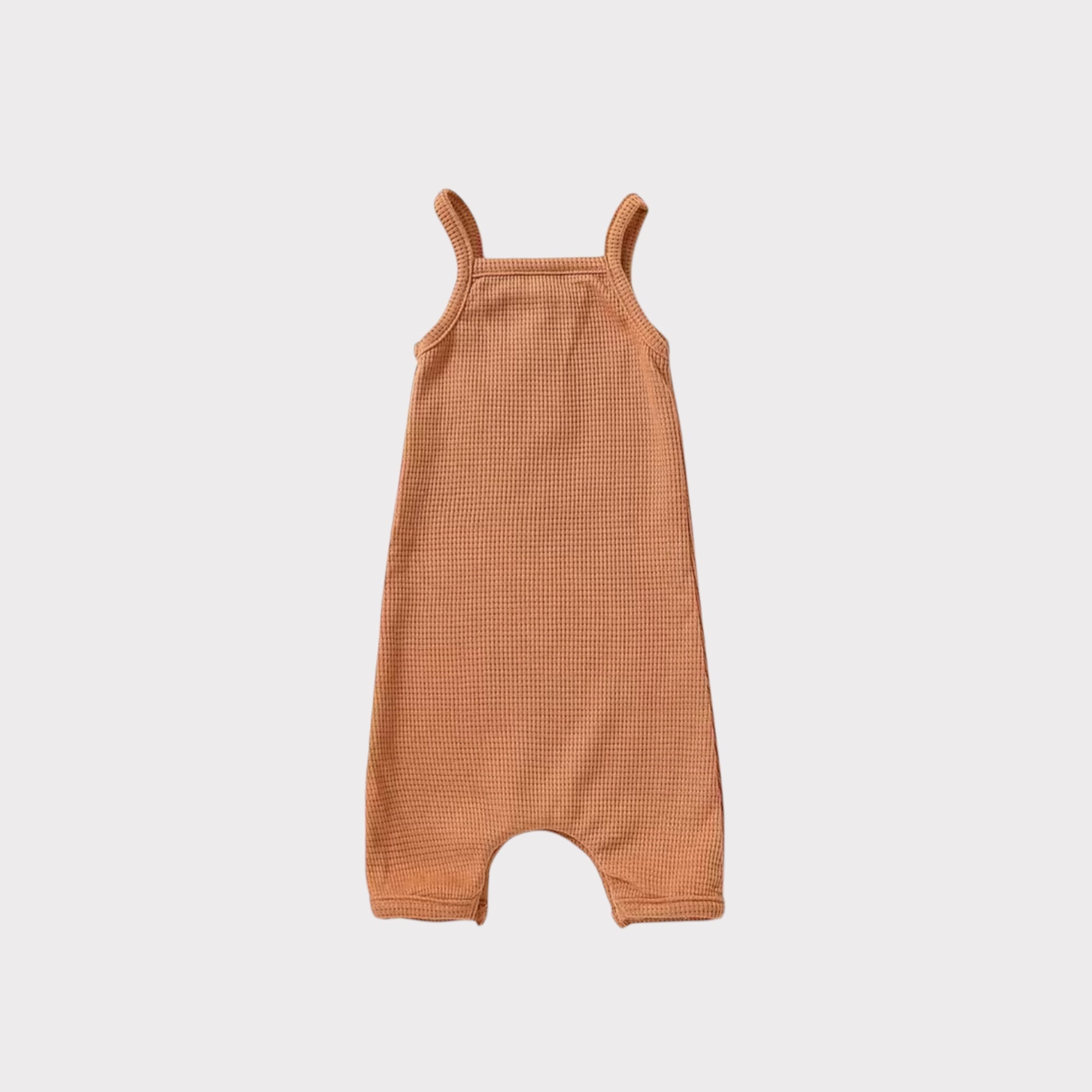 Chocolate Waffle Pattern Romper for Girls