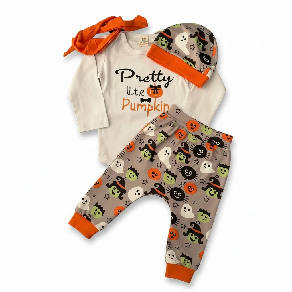 Pretty Little Pumpkin 2 Piece Set for Girls