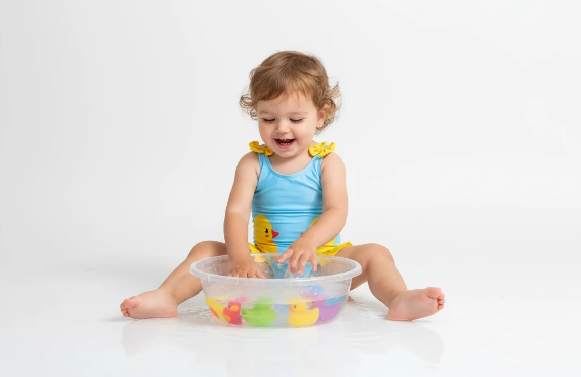 Blue Duck Swimsuit for Girls image 0