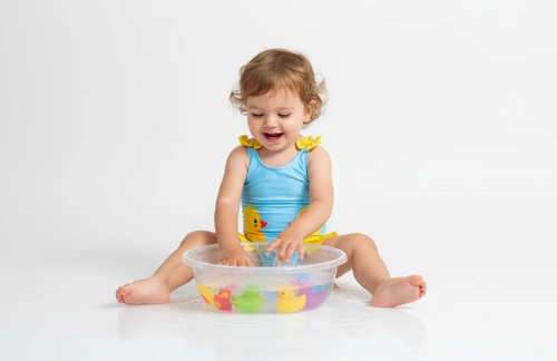 Blue Duck Swimsuit for Girls image 0