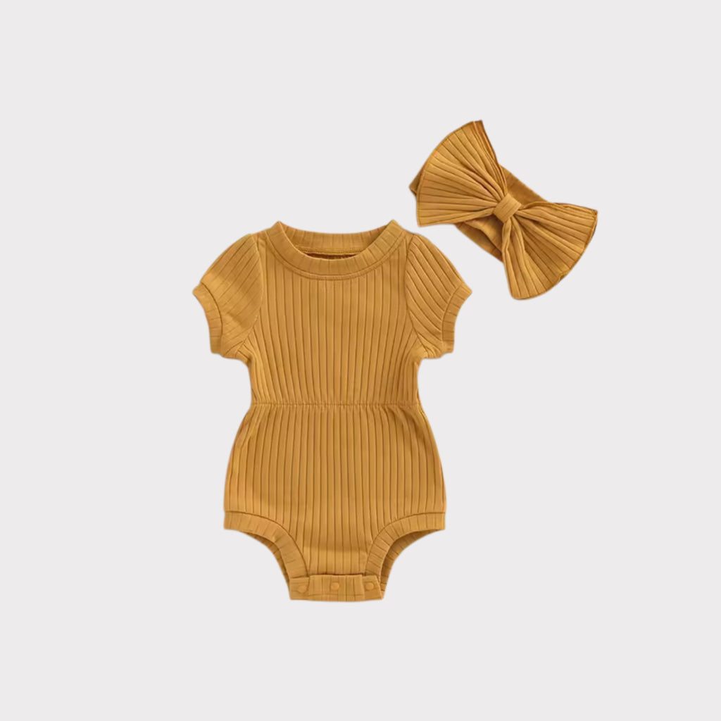 Chocolate Bodysuit with Headband for Girls