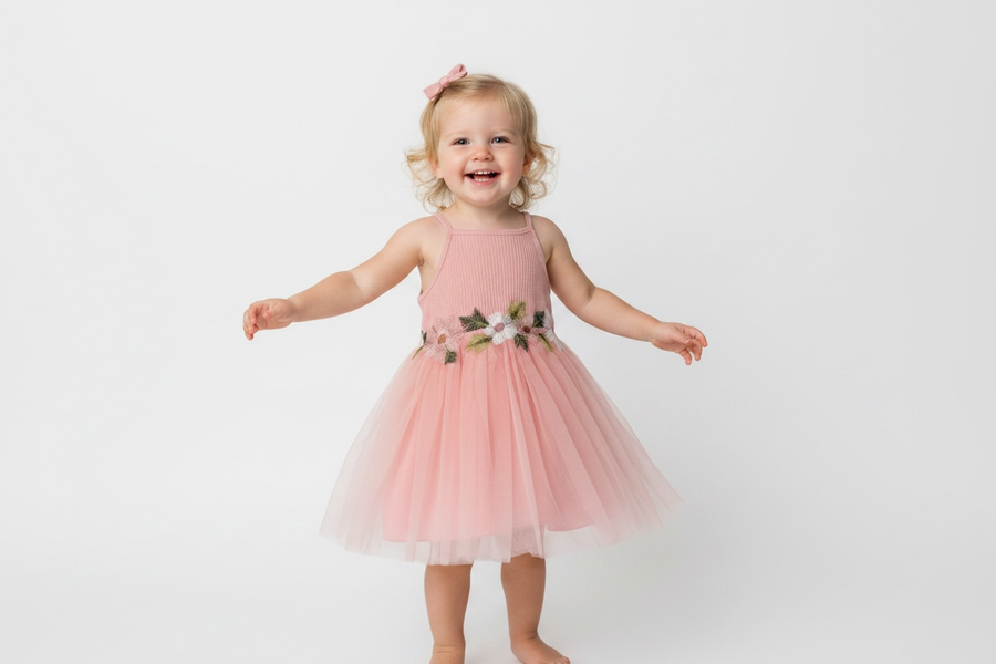 Toddler Light Pink Flower Dress