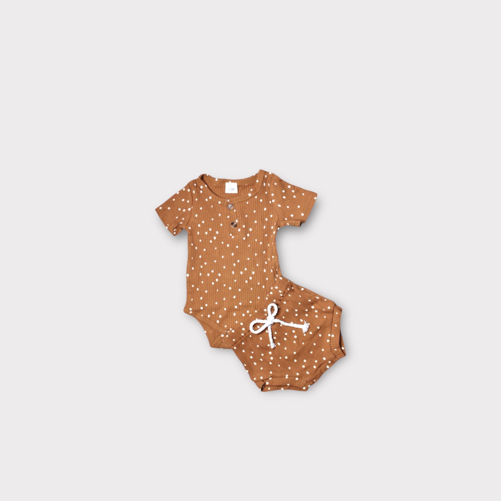 Chocolate PolkaDot Two Piece set for Girls