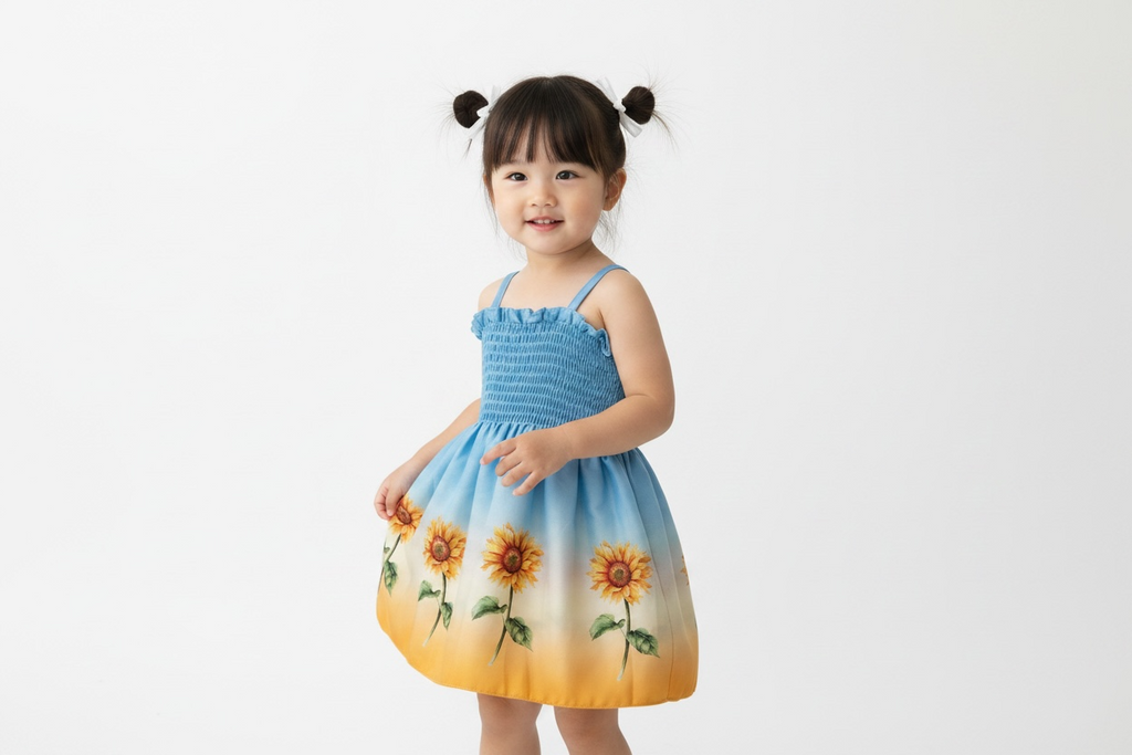 Toddler Sunshine Sunflower Strap Dress
