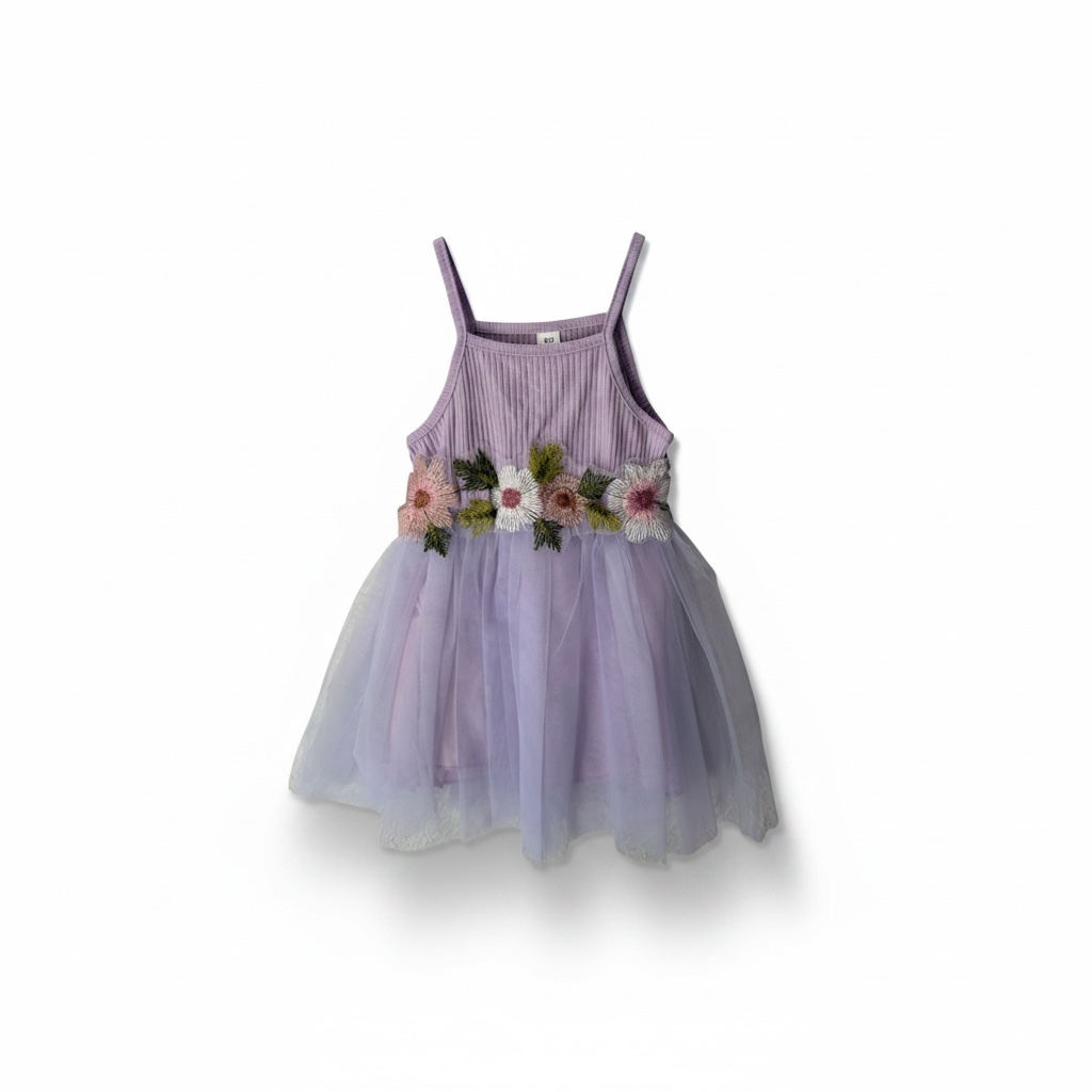 Toddler Purple Flower Dress