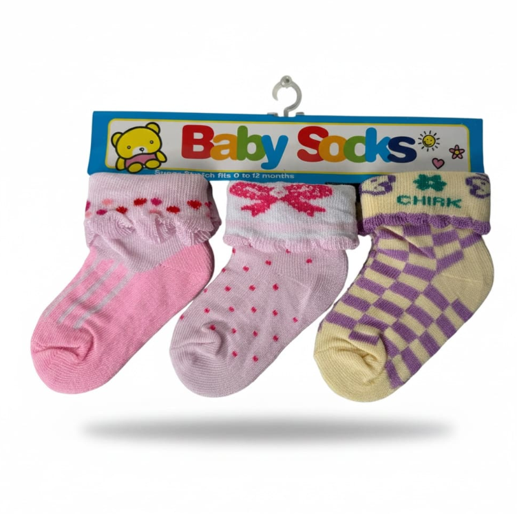 3 Pairs Checkered Baby Socks