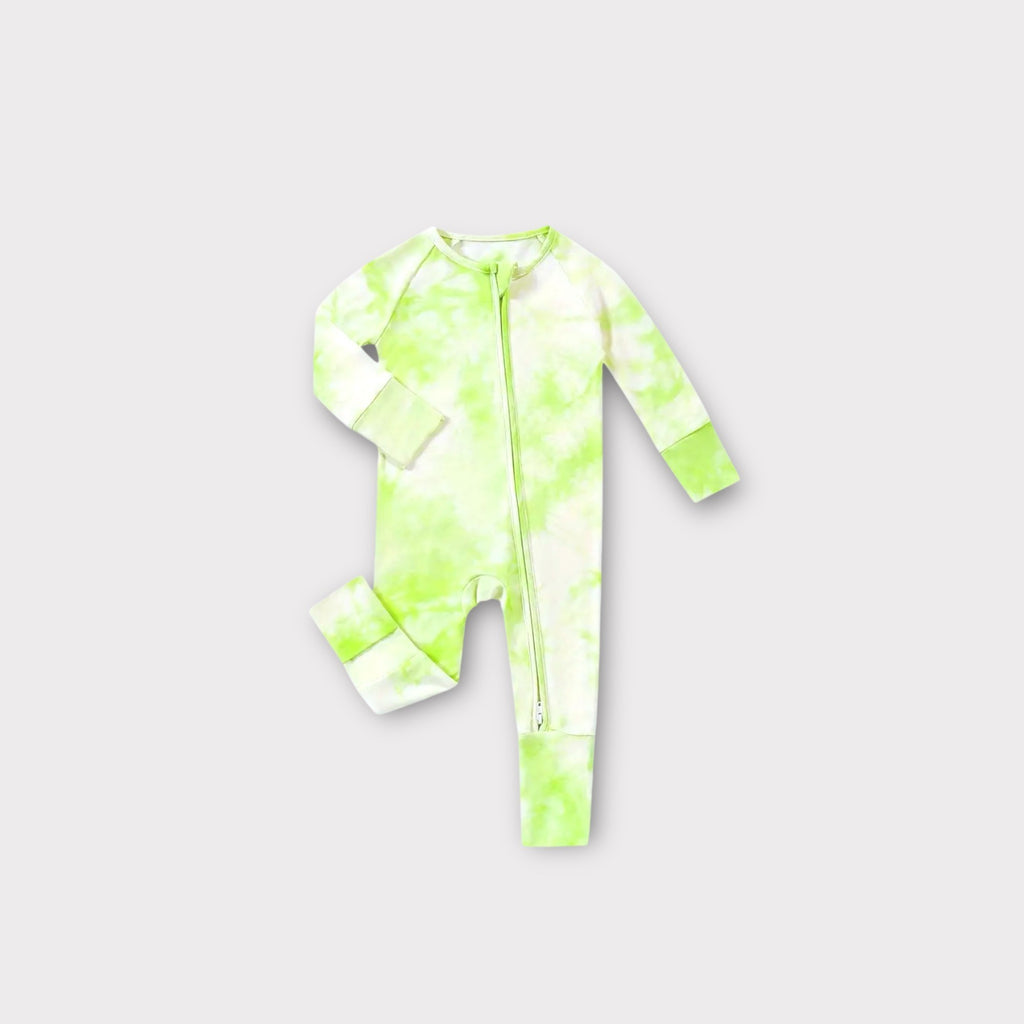 Pastel Lime Cloud Pajama Set – Ultra-Soft Bamboo Sleepwear for Babies image 4