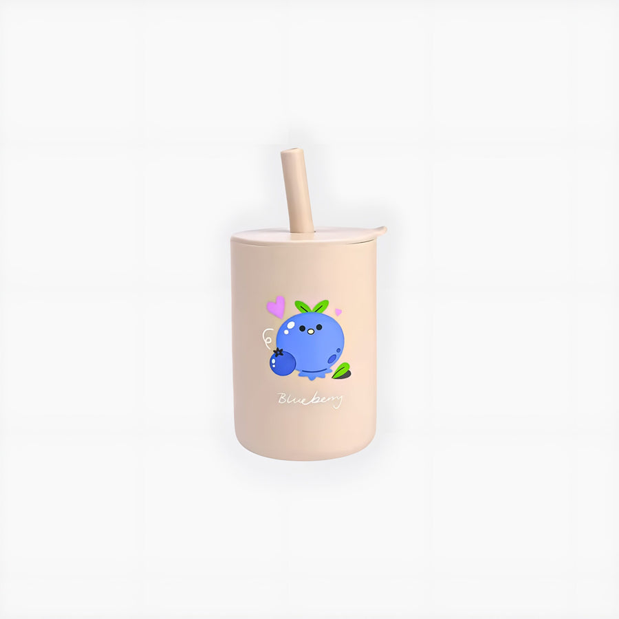 Silicone Training Fruit Cups (Dust Storm) – Soft Self-Feeding Cup for Babies