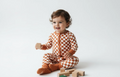 Boys Bamboo Checkered Sleeper – Soft Zip-Up Baby Pajamas in Bamboo Viscose image 0