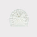 Girls Muslin Beanie (White) – Soft & Breathable Baby Hat image 0