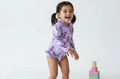 Pretty Purple Butterfly Swimsuit for Girls image 0
