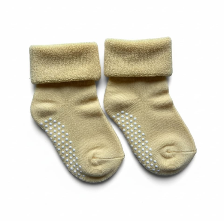 Non-Slip Yellow Socks 2 pack
