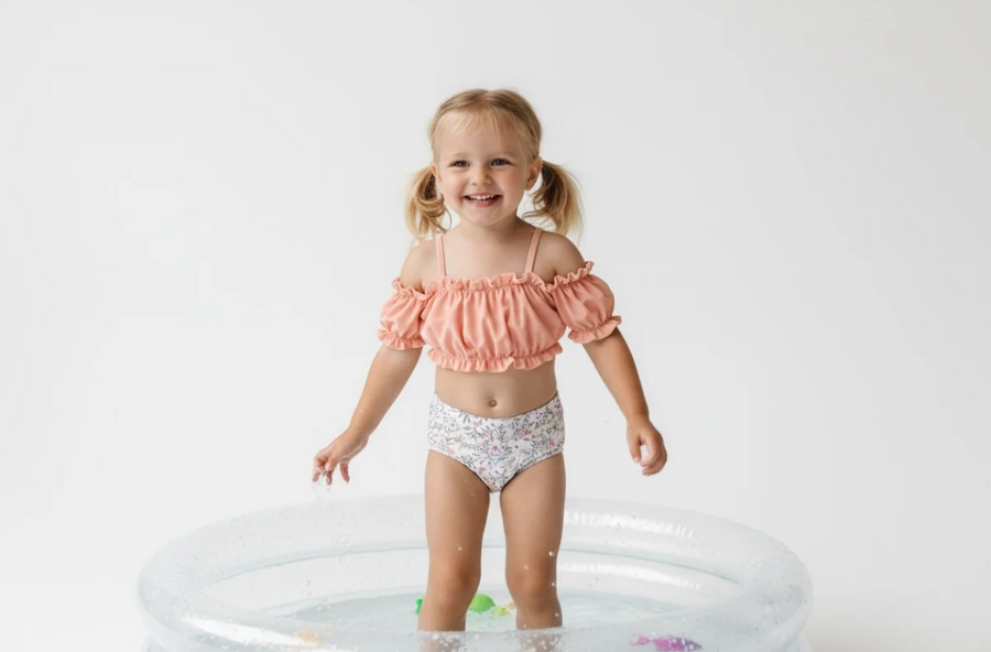 Blush Bloom Two Piece Swimsuit for Girls