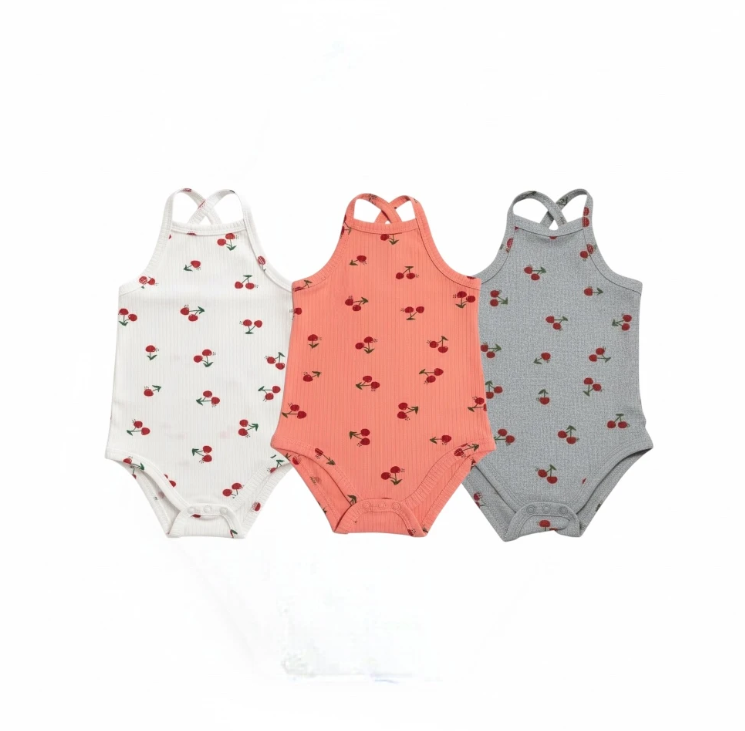 Very Cherry Criss Cross Bodysuits 3 Pack image 1