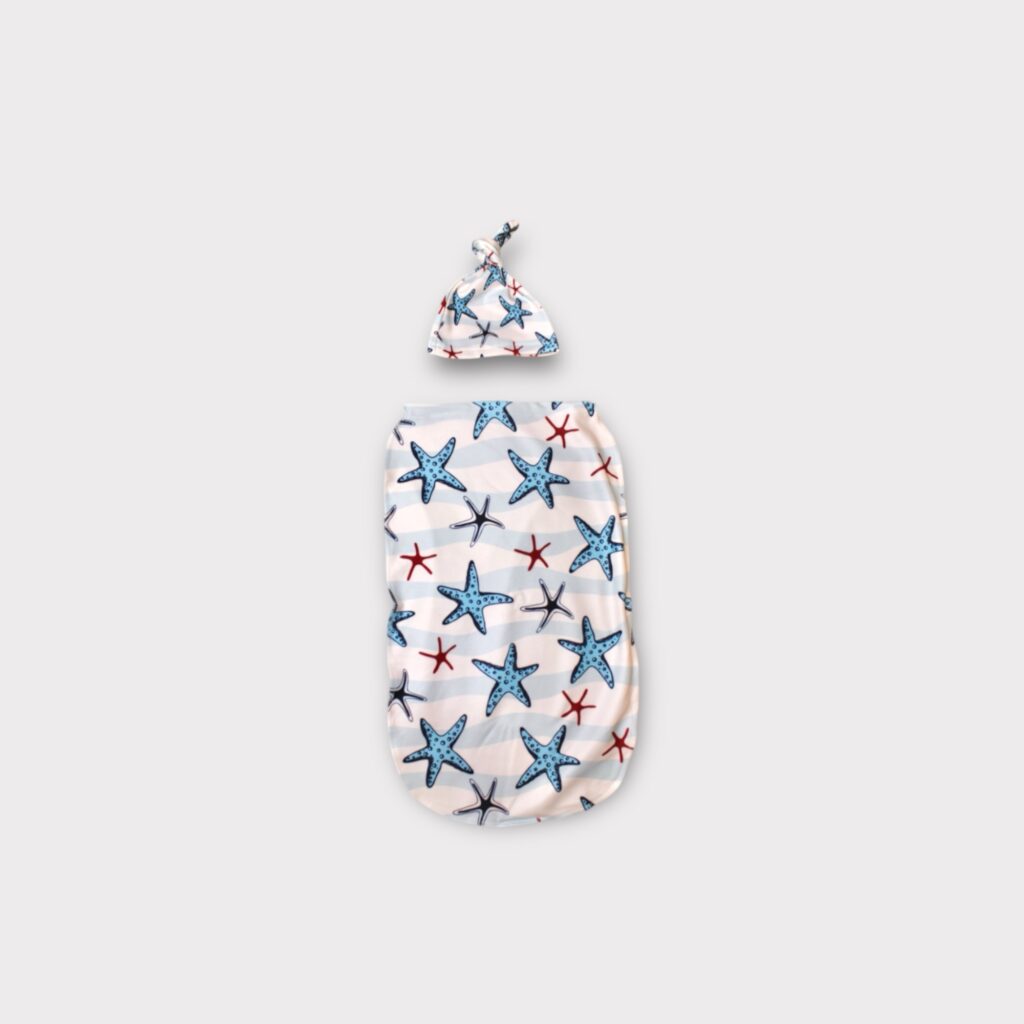 Beach baby swaddle