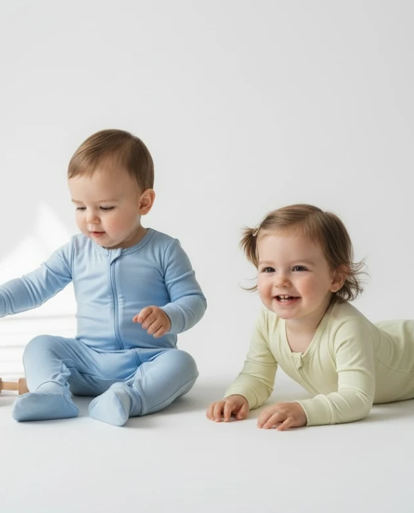 Solid Bamboo Sleepers – Soft & Breathable Baby Sleepwear