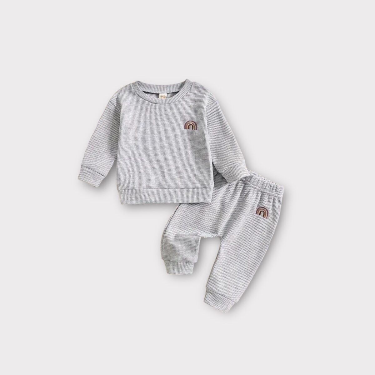 Boys waffle fabric jogger set