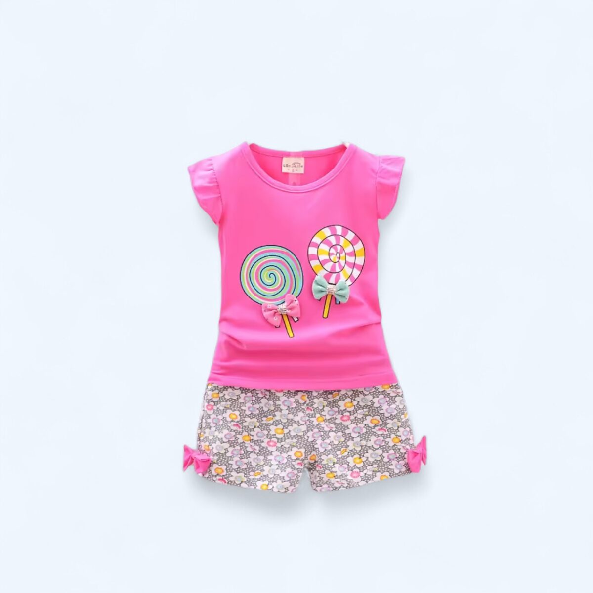 Toddler Girl Lollipop Print Set