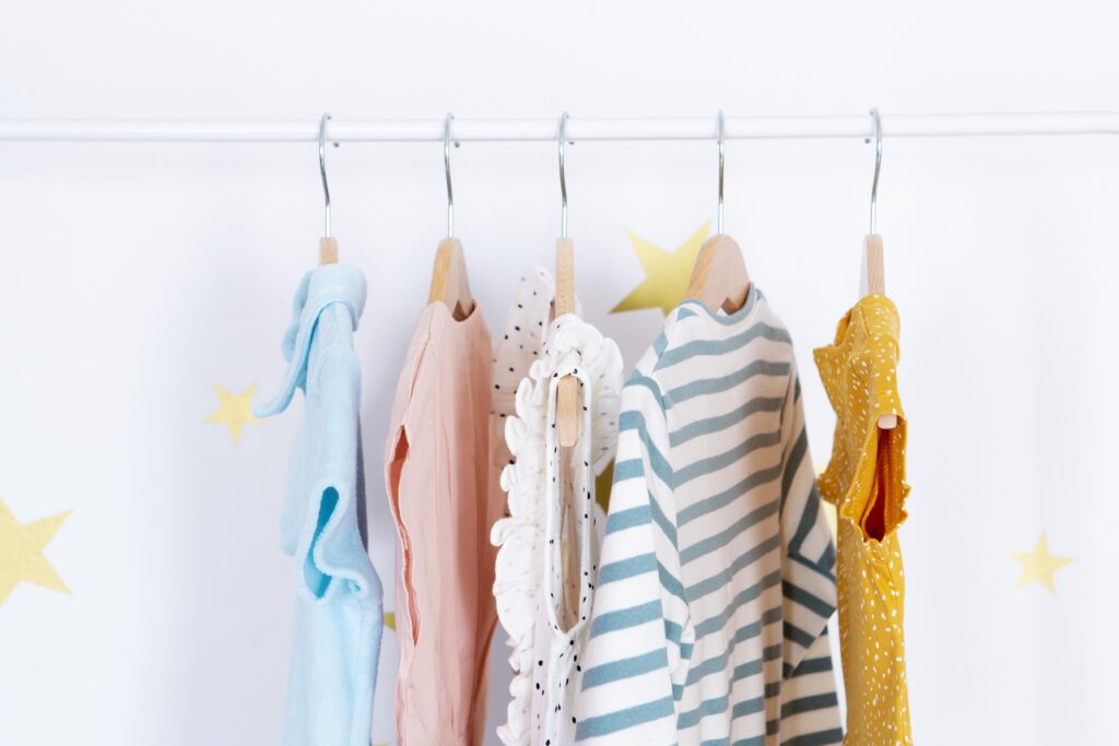 fixing baby clothes