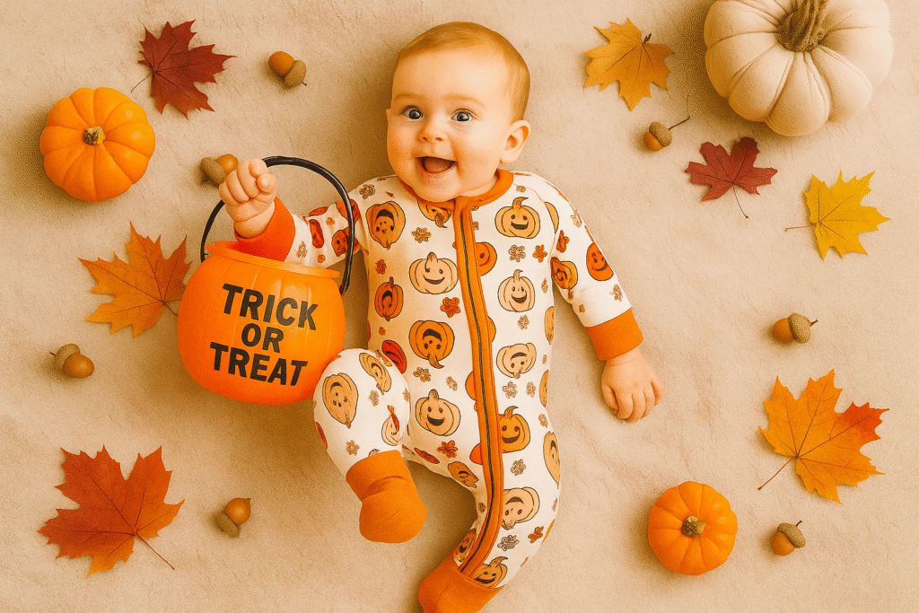 20250926 1637 Baby Trick or Treating remix 01k62v4t65edw9g3kcy97zt3r5