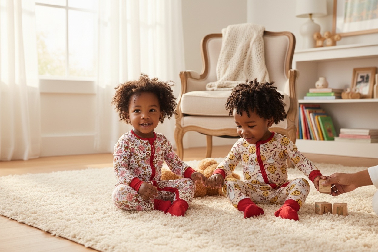 Christmas Teddy Bear Pajama Set