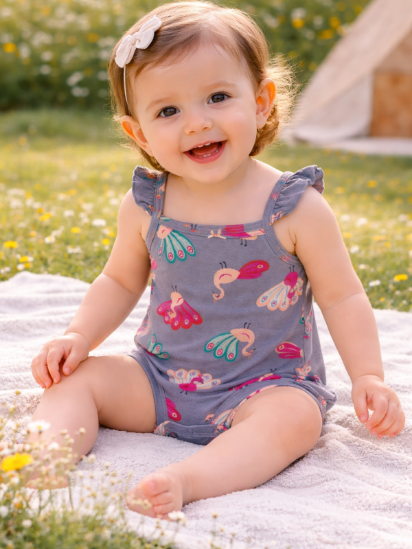 Peacock Printed Bodysuit for This Spring Season