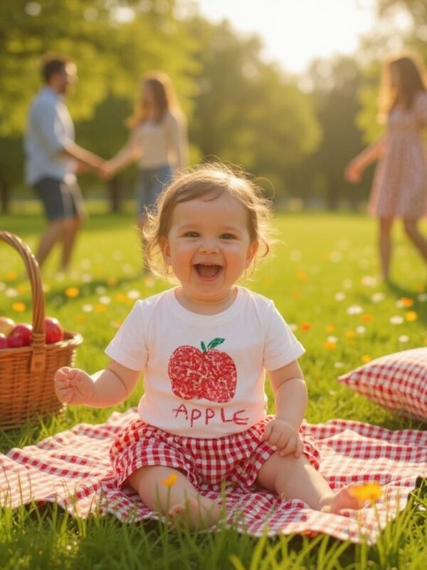 Apple Printed Two Piece Set – Baby Drew Berry