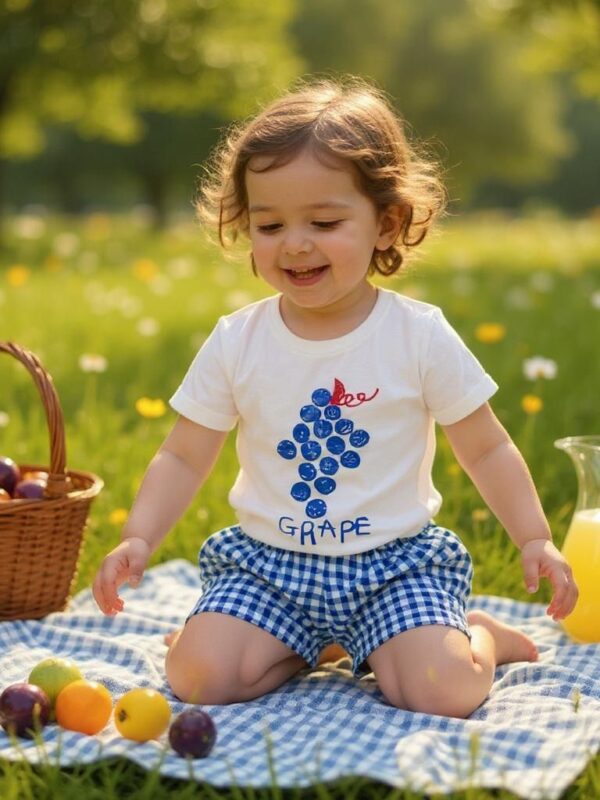 Grape Printed Two Piece Set – Baby Drew Berry