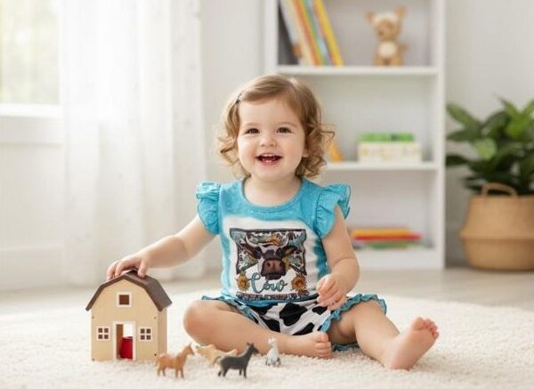 Cow Junkie Two Piece Set for your Princess