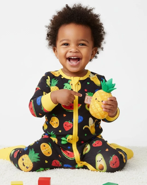 Fruity Bamboo Viscose Zip up Sleeper Unisex